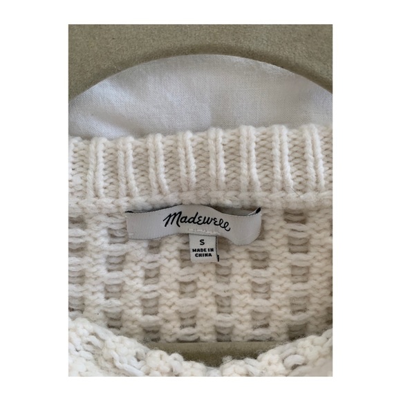 Madewell Chunky Cable Knit Sweater Top Small - Picture 5 of 7
